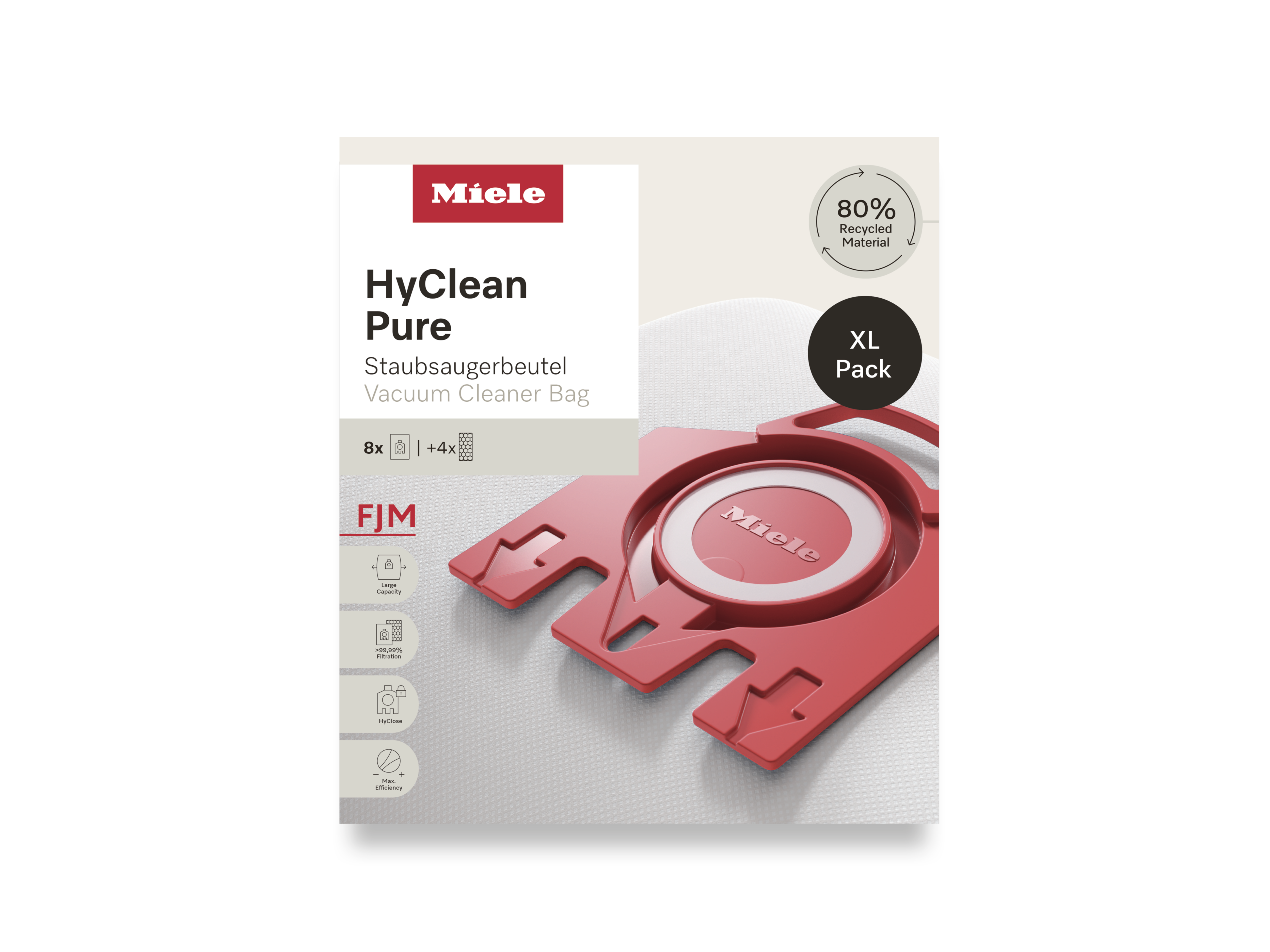 Комплект мешков-пылесборников HyClean Pure FJN XL Miele купить в Новосибирске | Всегда в наличии! | Артикул 12498160 | Официальный сайт