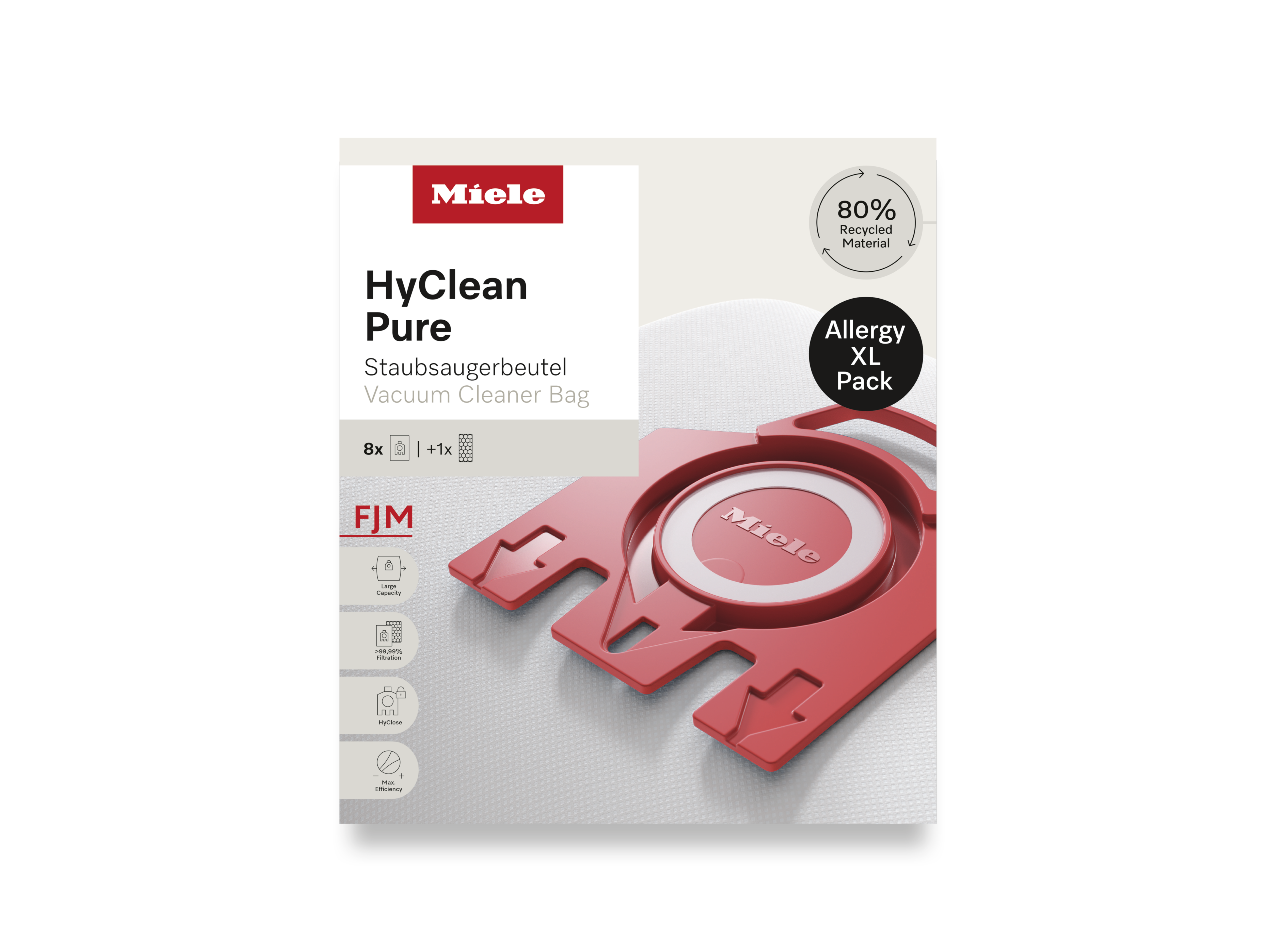 Комплект мешков-пылесборников HyClean Pure FJN Allergy XL Miele купить в Новосибирске | Всегда в наличии! | Артикул 12498190 | Официальный сайт