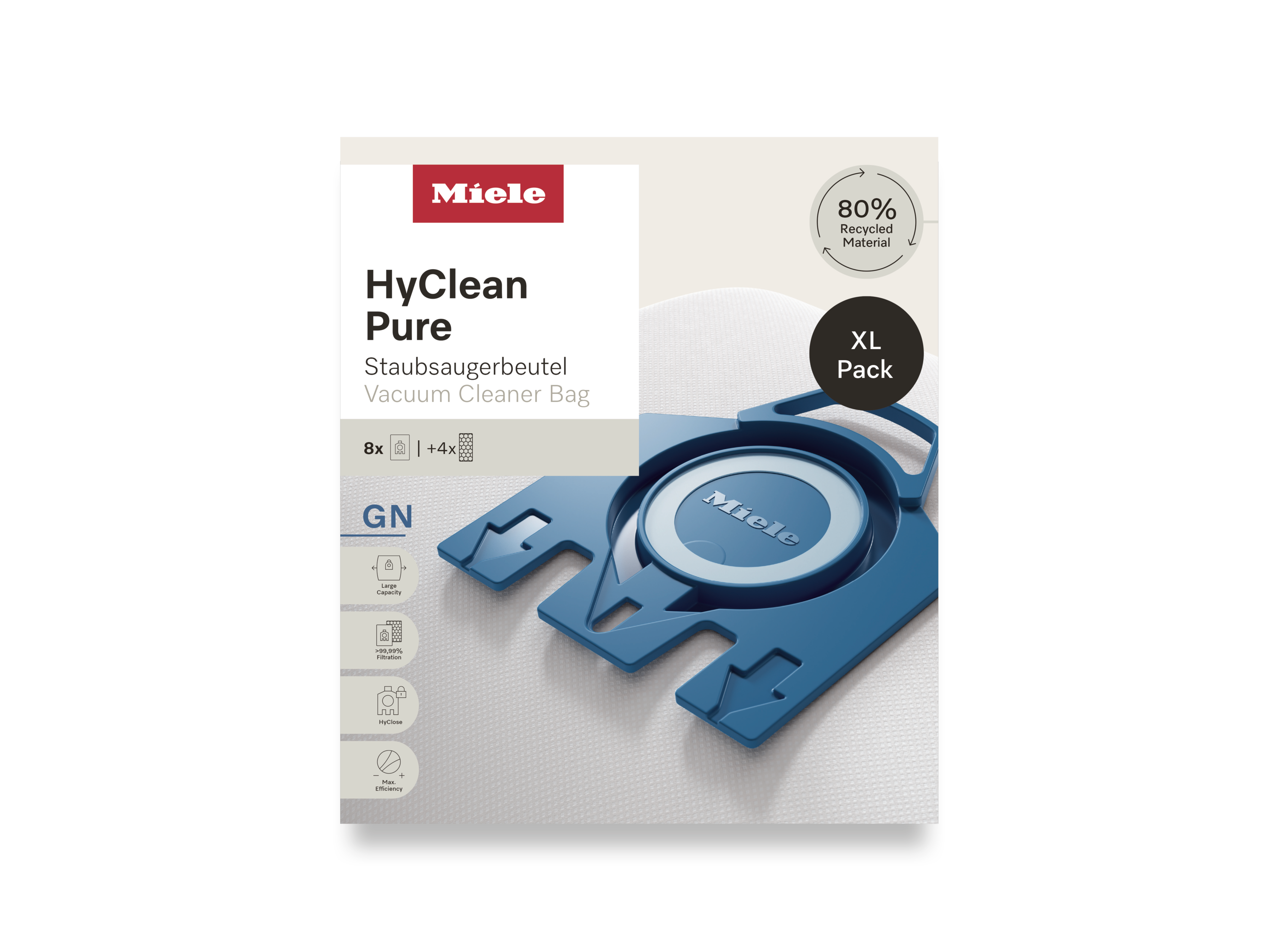 Комплект мешков-пылесборников HyClean Pure GN XL Miele купить в Новосибирске | Всегда в наличии! | Артикул 12497870 | Официальный сайт